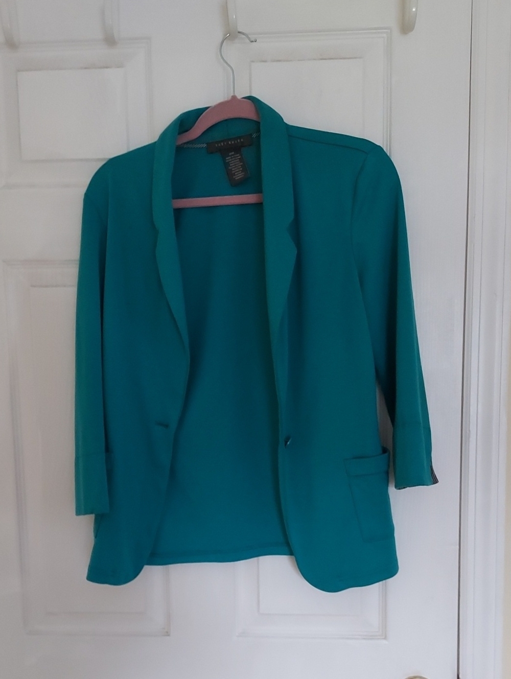 Suzy Shier Light Blazer size M Turquoise Blue